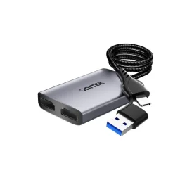يونيتيك V1427A01 محول يو إس بي-سي/يو إس بي-إيه إلى HDMI مزدوج MST - 1080p مزدوج، رمادي فلكي UNITEK V1427A01 USB-C/USB-A to Dual HDMI MST Adapter - Dual 1080p, Space Grey