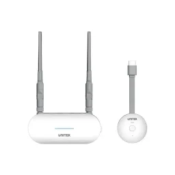يونيتيك V1183A01 طقم جهاز إرسال واستقبال HDMI لاسلكي - حتى 50 متر أبيض UNITEK V1183A01 Wireless HDMI Transmitter & Receiver Kit - Up to 50m White