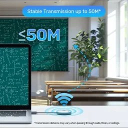 يونيتيك V1183A01 طقم جهاز إرسال واستقبال HDMI لاسلكي - حتى 50 متر أبيض UNITEK V1183A01 Wireless HDMI Transmitter & Receiver Kit - Up to 50m White