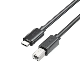 يونيتيك C14140ABK03 كابل طابعة يو إس بي-سي إلى يو إس بي-بي 2.0 - 2 متر أسود UNITEK C14140ABK03 USB-C to USB-B 2.0 Printer Cable - 2m Black