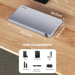 يونيتيك V1132A01-UK موزع HDMI 2.0 1 في 8 - 4K@60Hz، محول طاقة UK، رمادي فلكي UNITEK V1132A01-UK 1-in-8 HDMI 2.0 Splitter - 4K@60Hz, UK Power Adapter, Space Grey