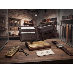 محفظة رجالية جلد طبيعي Men's leather wallet
