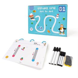 بطاقات التدريب على الكتابة والرسم stroke line dot to dot