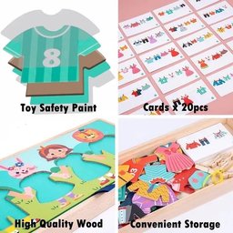 لعبة تصميم الازياء الخشبية wooden clothes fashion game