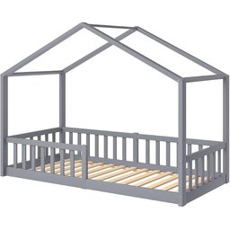 سرير الأطفال الخشبي على شكل منزل wooden house-style children's floor bed frame