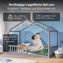سرير الأطفال الخشبي على شكل منزل wooden house-style children's floor bed frame