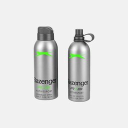 مجموعة عطر سلازنجر أكتيف سبورت عطر + مزيل تعرق بانتعاش رياضي يدوم طويلاً Slazenger Active Sport fragrance set – includes a fragrance and a deodorant, offering long-lasting sporty freshness.