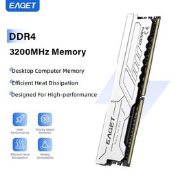 رام إيجيت (EAGET) دي دي أر 4 سعة 32 جيجابايت (16x2) بتردد 3200 ميجاهرتز EAGET PS40 series DDR4 desktop RAM (U-DIMM)