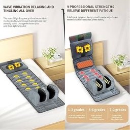 مساج الكهربائية لكامل الجسم full-body electric massage mattress pad with heat, a neck-kneading pillow