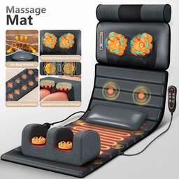 مساج الكهربائية لكامل الجسم full-body electric massage mattress pad with heat, a neck-kneading pillow