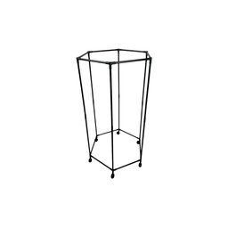 ستاند ملابس دوار 360 درجة مع عجلات، هيكل معدني 360-Degree Rotating Clothes Rack with Wheels, Black Metal Frame