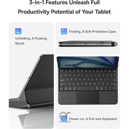 غطاء مزود بلوحة مفاتيح من سلسلة Baseus Brilliance 2 لجهاز iPad Pro مقاس 11 بوصة وiPad Air مقاس 10.9 بوصة Baseus Brilliance Series 2 Keyboard Case for iPad Pro 11" & iPad Air 10.9" – Magnetic, Touchpad, Smart Sleep