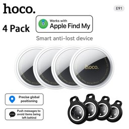 جهاز تعقب hoco E91 لمنع الفقدان طقم 4 قطع يعمل على أجهزة ايفون فقط - متوافق مع Apple Find My hoco E91 iPhone Apple Find My Tracker