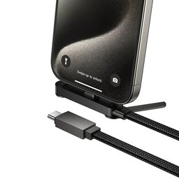 كيبل hoco U150 FlexStand من Type-C إلى Type-C بقوة 60W مع ستاند قابل للطي مدمج لمشاهدة الجوال أثناء الشحن hoco U150 60W USB-C Cable Stand