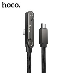كيبل hoco U150 FlexStand من Type-C إلى Type-C بقوة 60W مع ستاند قابل للطي مدمج لمشاهدة الجوال أثناء الشحن hoco U150 60W USB-C Cable Stand