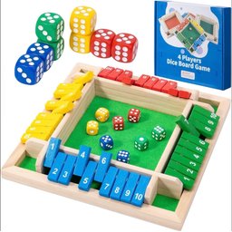 لعبة تحدّي النرد والأرقام لأربعة لاعبين 4 Players Dice Board Game