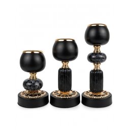 شمعدان ثلاثي اسود candle holder