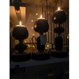 شمعدان ثلاثي اسود candle holder