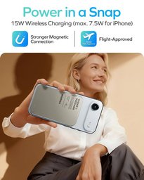 باور بانك Momax Q.Mag X لاسلكي مغناطيسي MagSafe نحيف بسعة 5000mAh وشحن 15W Momax Q.Mag X 5000mAh 15W Power Bank