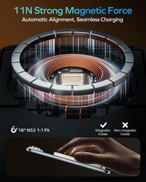 باور بانك Momax Q.Mag X لاسلكي مغناطيسي MagSafe نحيف بسعة 5000mAh وشحن 15W Momax Q.Mag X 5000mAh 15W Power Bank