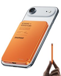 باور بانك Momax Q.Mag X لاسلكي مغناطيسي MagSafe نحيف بسعة 5000mAh وشحن 15W Momax Q.Mag X 5000mAh 15W Power Bank