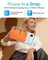 باور بانك Momax Q.Mag X لاسلكي مغناطيسي MagSafe نحيف بسعة 5000mAh وشحن 15W Momax Q.Mag X 5000mAh 15W Power Bank