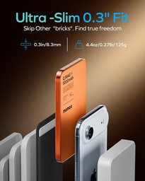 باور بانك Momax Q.Mag X لاسلكي مغناطيسي MagSafe نحيف بسعة 5000mAh وشحن 15W Momax Q.Mag X 5000mAh 15W Power Bank
