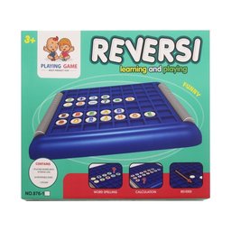 لعبة ريفيرسي التعليمية المتعددة 3 في 1 (تهجئة، حساب، وعكس الأقراص) للأطفال 3-in-1 Reversi Learning and Playing Board Game for Kids (Word Spelling, Calculation, Reversi)