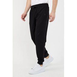 طقم بنطلون رياضي رجالي 4 قطع، أسود-كحلي-فحمي-رمادي، برباط عند الكاحل وسحاب Men's 4-Piece Tracksuit Bottoms Set, Black-Navy-Anthracite-Grey, Ribbed Cuffs with Zipper Detail