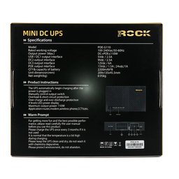 جهاز UPS ذا روك POE-G110 للطاقة الاحتياطية لكاميرات المراقبة والراوتر The Rock POE-G110 Mini DC UPS for CCTV Cameras and Routers