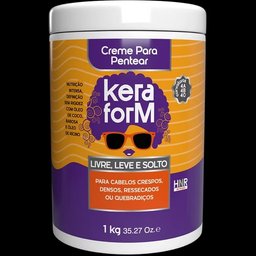 كريم تصفيف وتحديد الشعر خفيف وانسيابي كيرافورم Keraform Livre, Leve e Solto Leave-In Styling Cream
