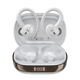 - أسود سماعات مونستر N-Lite 216 رياضية لاسلكية بخطافات للأذن – أبيض Monster N-Lite 216 Wireless Sports Earbuds with Ear Hooks – White
