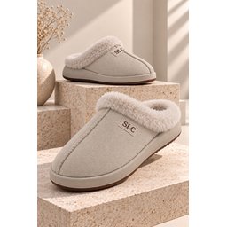 شبشب منزلي نسائي Muggo BLADE شتوي مبطن بالفرو مريح - بيج Muggo BLADE Women's Winter Faux-Fur Lined Comfortable Home Slippers - Beige