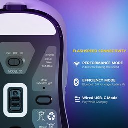 ماوس ألعاب أتاك شارك G3 PRO لاسلكي ثلاثي الاتصال مع قاعدة شحن مغناطيسية RGB ATTACK SHARK G3 PRO Tri-Mode Wireless Gaming Mouse with RGB Magnetic Charging Dock