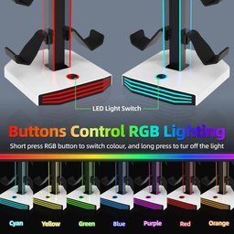 ستاند ديدسكول RGB متعدد الوظائف لليدات والسماعة DEADSKULL RGB Multifunctional Headset & Dual Controller Stand