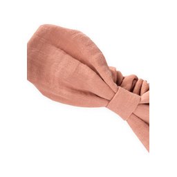 ربطة رأس أطفال من الموسلين بفيونكة - لون خوخي Muslin Bow Headband for Babies - Peach