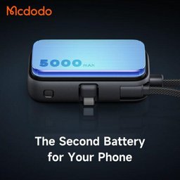 MC 22.5W Digital Display 5000mAh Pocket Power Bank with Built-in Cable & Connector (For USB-C)( شاحن طوارئ ) MC 22.5W Digital Display 5000mAh Pocket Power Bank with Built-in Cable & Connector (For USB-C)
