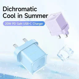شاحن ماكدودو CH-376-MDD بقدرة 20 واط بتقنية GaN USB-C PD للشحن السريع - منفذ واحد، قابس بريطاني، بنفسجي Mcdodo CH-376-MDD 20W GaN USB-C PD Fast Charger – Single Port, UK Plug, Purple