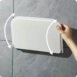 رف جداري قابل للطي متعدد الاستخدامات Foldable 30x19cm Wall-mounted Shelf, For Bathroom, Toilet, Kitchen, Bedside, No Drilling Foldable 30x19cm Wall-mounted Shelf, For Bathroom, Toilet, Kitchen, Bedside, No Drilling