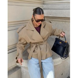 جاكيت ترنش قصير short trenchcoat