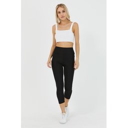 ليقنز كابري نسائي أسود بخصر مرتفع Women's Black High-Waist Capri Leggings