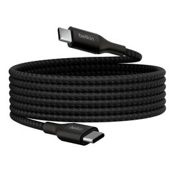 كيبل بيلكين بوست تشارج من USB-C إلى USB-C بقدرة فائقة 240 واط - أسود Belkin BoostCharge USB-C to USB-C Cable 240W – Black