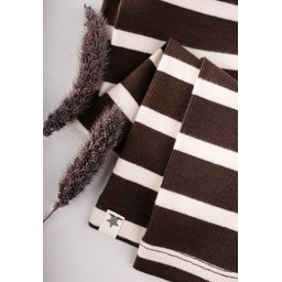 ليقنز أطفال مخطط مضلع 1-10 سنوات - بني Kids' Striped Ribbed Leggings 1-10 Years - Brown