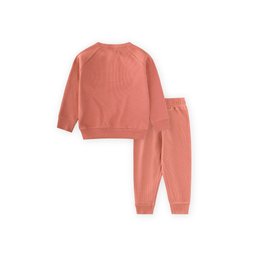 طقم أطفال أساسي بأكمام ريجلان برتقالي - 1-8 سنوات Reglan Sleeve Basic Set for Kids 1-8 Years - Orange
