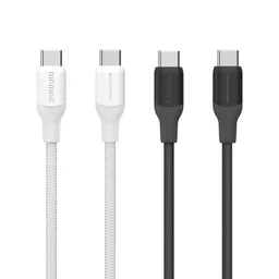 كيبل 1-Link Flow CC 100W USB-C مضفر Momax 1-Link Flow CC 100W USB-C Braided Cable 2m (White)