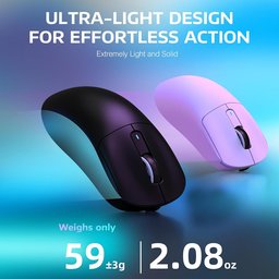 ماوس ألعاب أتاك شارك G3 PRO لاسلكي ثلاثي الاتصال مع قاعدة شحن مغناطيسية RGB ATTACK SHARK G3 PRO Tri-Mode Wireless Gaming Mouse with RGB Magnetic Charging Dock