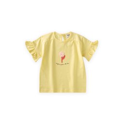 تي شيرت أطفال أصفر بتطريز - 2-8 سنوات Kids' Appliqued T-Shirt Yellow - 2-8 Years