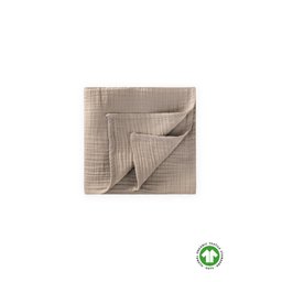 بطانية موسلين عضوية سادة 90x100 سم - لون فيزون Plain Organic Muslin Blanket 90x100 cm - Vizon