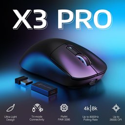 ماوس ألعاب أتاك شارك X3 PRO فائق الخفة، لاسلكي ثلاثي الاتصال وقابل للشحن ماوس ألعاب أتاك شارك X3 PRO فائق الخفة، لاسلكي ثلاثي الاتصال وقابل للشحن