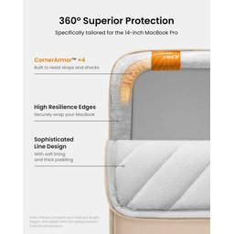 تومتوك - حقيبة لابتوب Defender-A13 مقاس 14 انج - لون بيج Tomtoc Defender-A13 Laptop Sleeve Nature Sand 14 inch (حقيبة لابتوب)